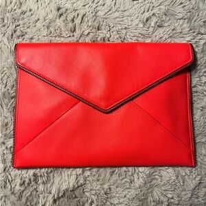 Unique Neon Redish-Orange Envelope Clutch